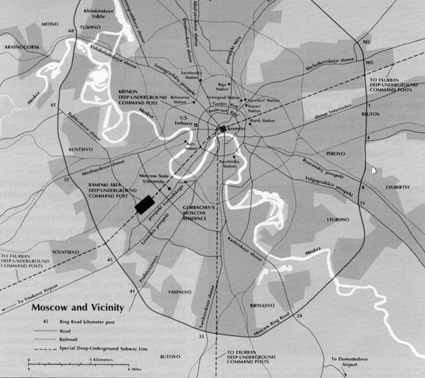 Метро-2 Москва - карта военной разведки США